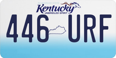 KY license plate 446URF