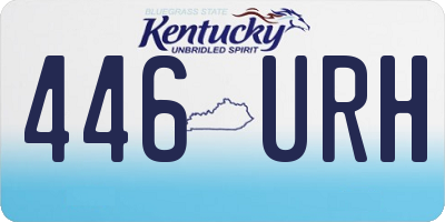 KY license plate 446URH