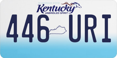 KY license plate 446URI
