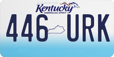 KY license plate 446URK