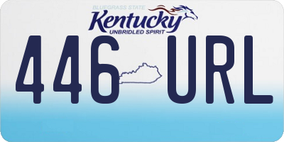 KY license plate 446URL