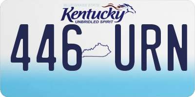 KY license plate 446URN