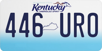 KY license plate 446URO