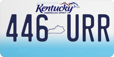 KY license plate 446URR