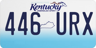 KY license plate 446URX