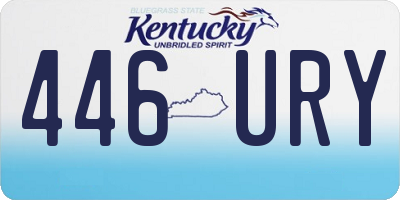 KY license plate 446URY