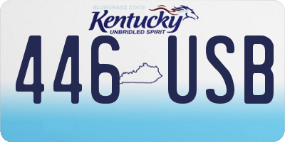 KY license plate 446USB