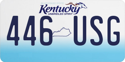 KY license plate 446USG