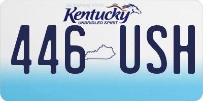 KY license plate 446USH