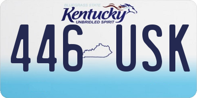 KY license plate 446USK
