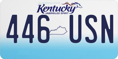 KY license plate 446USN