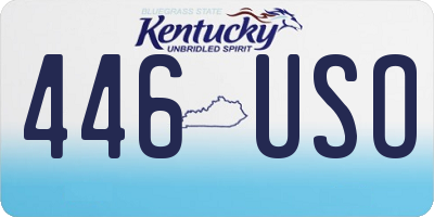 KY license plate 446USO