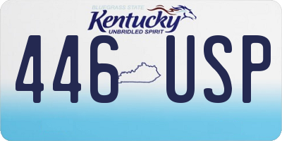 KY license plate 446USP