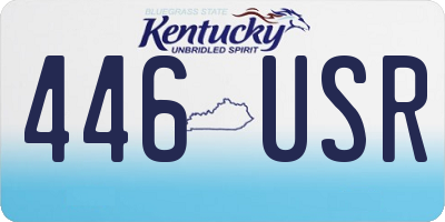 KY license plate 446USR