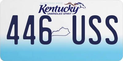 KY license plate 446USS