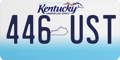 KY license plate 446UST