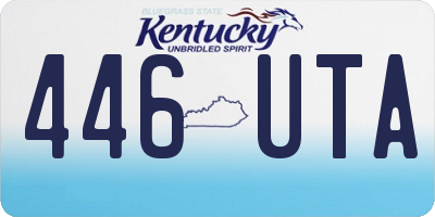 KY license plate 446UTA