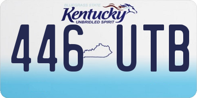 KY license plate 446UTB