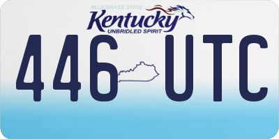 KY license plate 446UTC