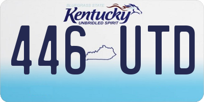 KY license plate 446UTD