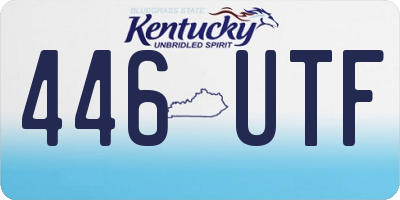 KY license plate 446UTF