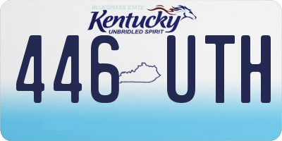 KY license plate 446UTH