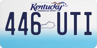 KY license plate 446UTI