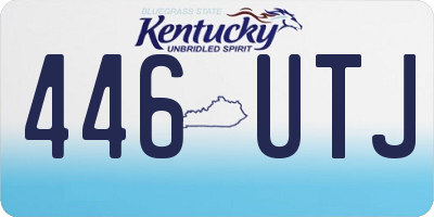 KY license plate 446UTJ