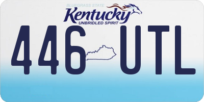 KY license plate 446UTL