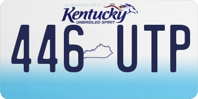 KY license plate 446UTP