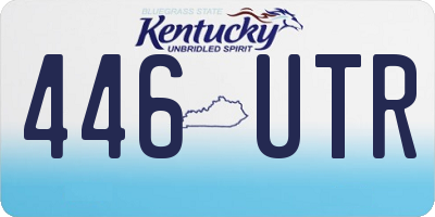 KY license plate 446UTR
