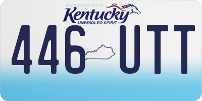 KY license plate 446UTT