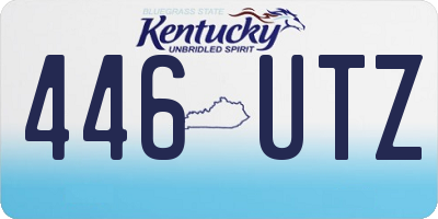 KY license plate 446UTZ