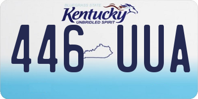 KY license plate 446UUA