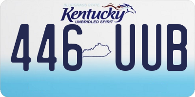 KY license plate 446UUB