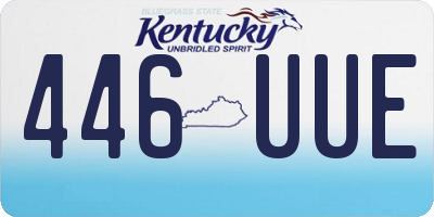 KY license plate 446UUE