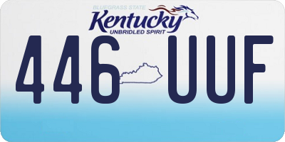 KY license plate 446UUF