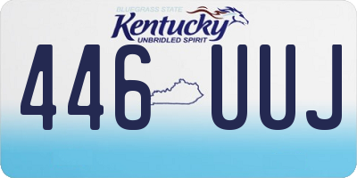 KY license plate 446UUJ
