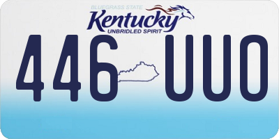 KY license plate 446UUO