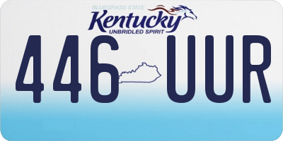 KY license plate 446UUR