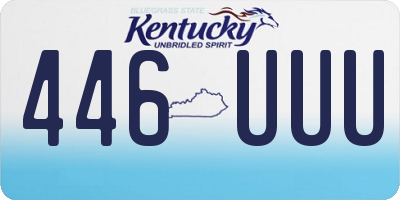 KY license plate 446UUU