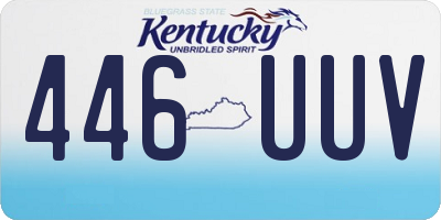 KY license plate 446UUV