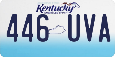 KY license plate 446UVA