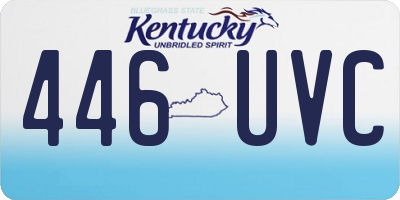 KY license plate 446UVC