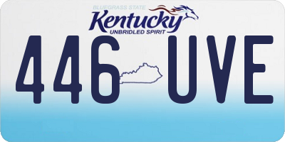 KY license plate 446UVE