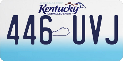 KY license plate 446UVJ