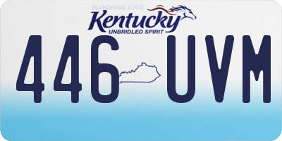 KY license plate 446UVM