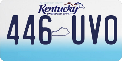 KY license plate 446UVO