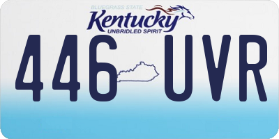 KY license plate 446UVR
