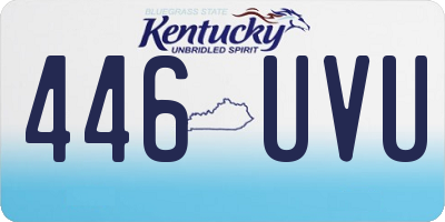 KY license plate 446UVU